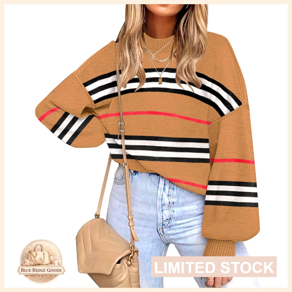Viscose+Nylon Batwing Long Sleeve Crew Neck Oversized Pullover Sweater